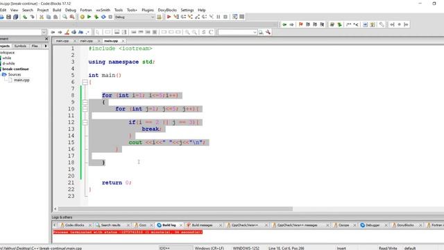 #8 dars | break, continue operatorlari | C++ da dasturlash смотреть онлайн