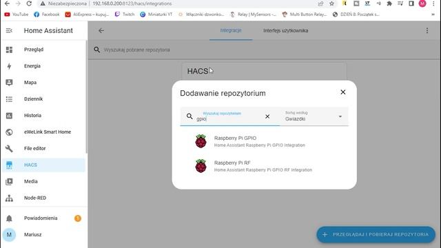 Integracja HACS Raspberry Pi Obsługa GPIO w Home Assistant смотреть онлайн