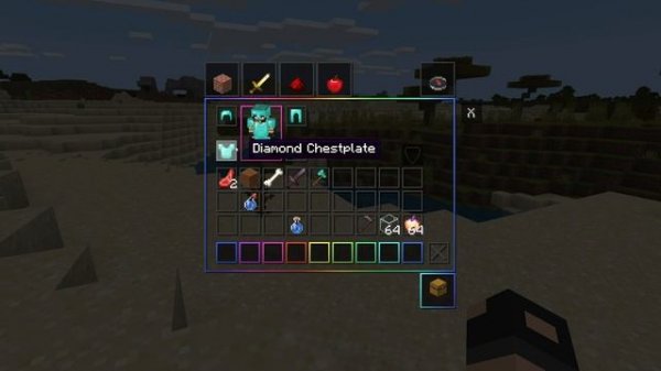MCPE 1.16 CUSTOM RAINBOW GUI - MINECRAFT PE 1.16 CUSTOM RGB RAINBOW GUI - TEXTURE PACK / MOD