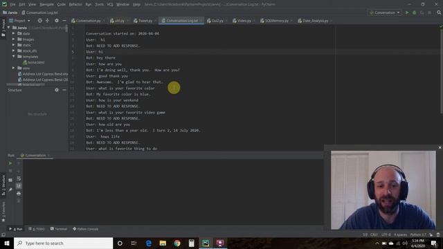 Python NTLK Chatbot Conversation with my Son/Fortnite Youtuber | #60 (Chatbot #2) смотреть онлайн