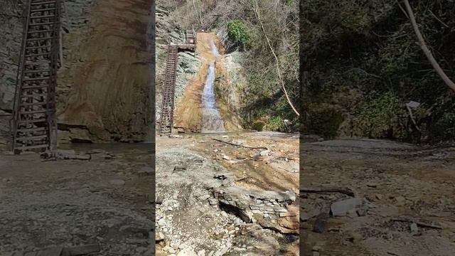 Водопад Шнурок - первый из Гебиусских водопадов на реке Тешебс смотреть онлайн