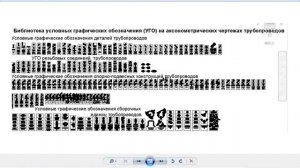 Библиотека Условных Графических Обозначений (УГО) на аксонометрических чертежах трубопроводов