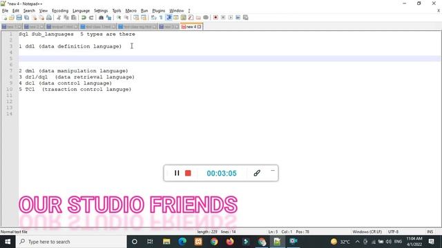 || Basic of SQL Sub Languages || in Telugu || смотреть онлайн