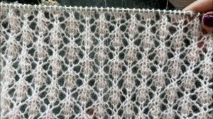 Нежное кружево Красивый ажурный узор спицами Схема и описание