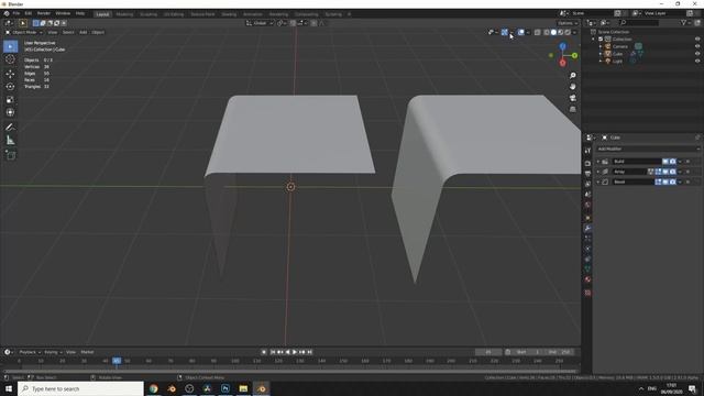 Blender 2.9 Status Bar show statistics and modifiers смотреть онлайн