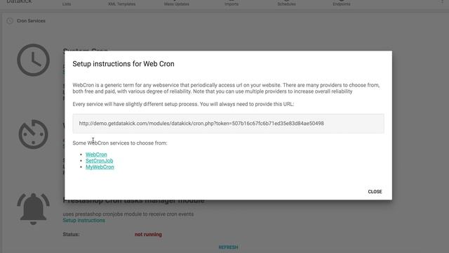 DataKick - how to get CRON url смотреть онлайн