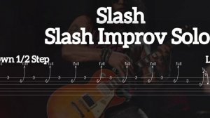 Slash - Slash Improv Solo ( Tab Guitar )