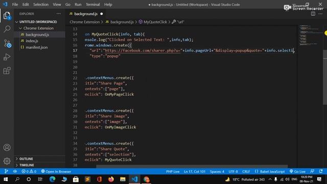 Select Text Popup Open In Extension - How To Create Chrome Extension Step By Step In Hindi Part 5 смотреть онлайн