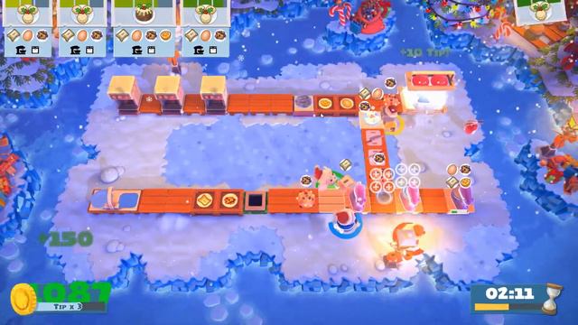 Overcooked! 2: Kevin’s Christmas Cracker - Level 1-4 4 stars 4 Player Co-op (Completed) смотреть онлайн