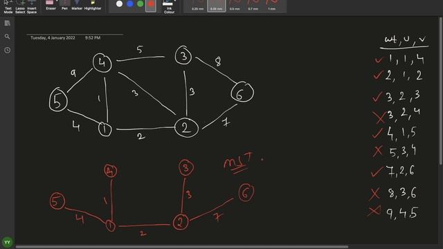 Kruskal's Algorithm | Minimum Spanning Tree | GRAPH | Episode 91 | Yogesh Yogendra | DSA with C++ смотреть онлайн