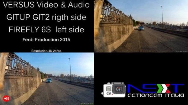 Gitup GIT2 VS Firefly 6S Audio & Video 4K 24fps