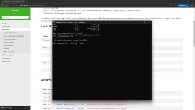 If you are a beginner: How to install miniconda, pandas and launch jupyter notebooks on Windows 11 смотреть онлайн