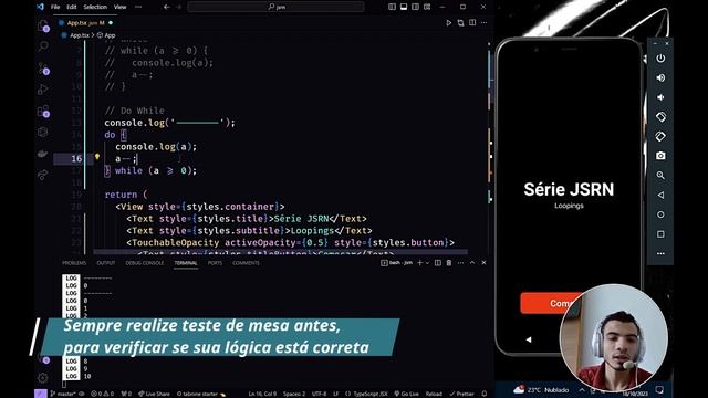 [Aula 05] LOOPS WHILE - DO WHILE - FOR - FOR IN - FOR OF + BÔNUS | JSRN смотреть онлайн