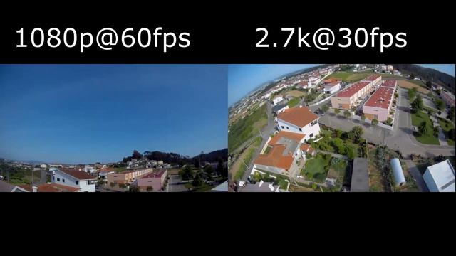 GitUp Git2 1080@60fps vs 2.7k@30fps on racer drone смотреть онлайн