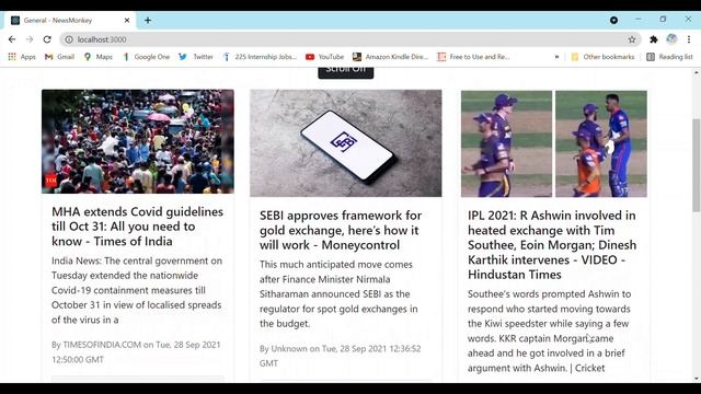 NewsFeed | React js web app смотреть онлайн