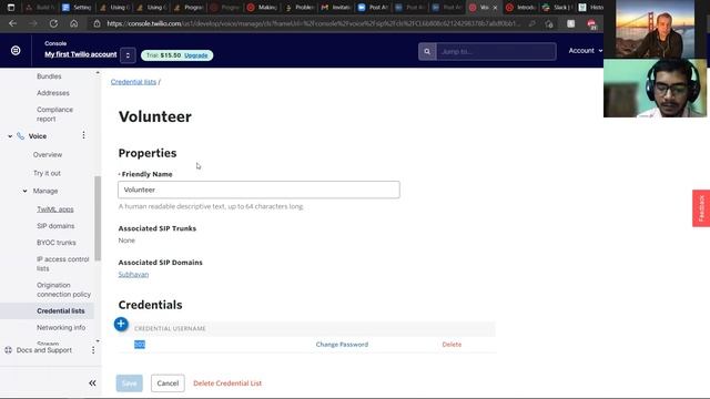 1:1 with Subhayan: setting up SIP domain + credentials, local variables for start application смотреть онлайн