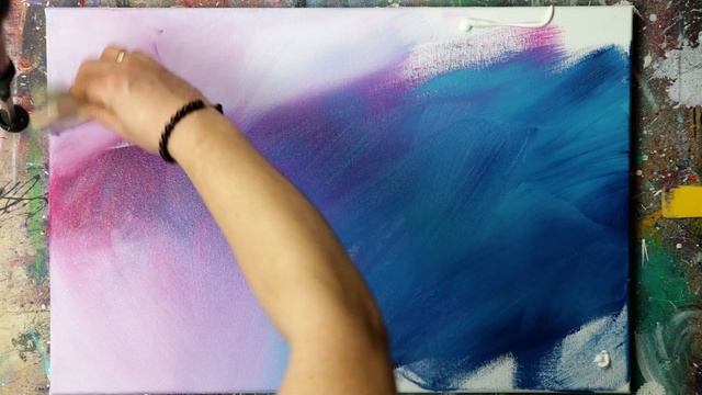 Abstract Painting / Easy / Acrylics / Color Shaper / Demo #107 смотреть онлайн