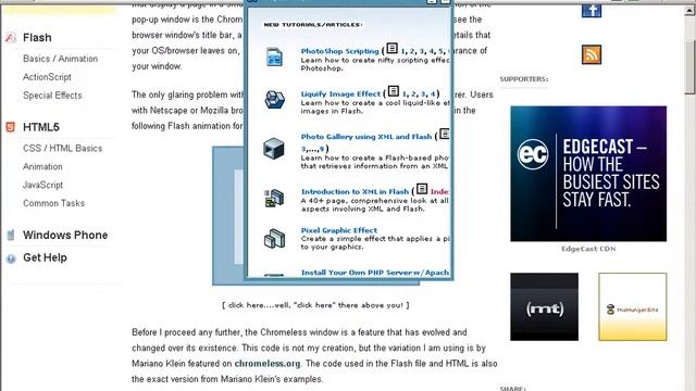 Chromeless popup window from IE6 смотреть онлайн