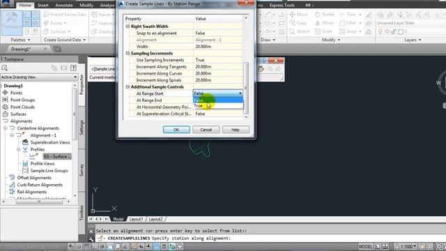 Create existing ground Cross section with no assembly in Civil 3D смотреть онлайн