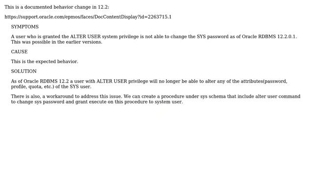 What privileges do I need to change the password of sys in an Oracle Database? (4 Solutions!!) смотреть онлайн