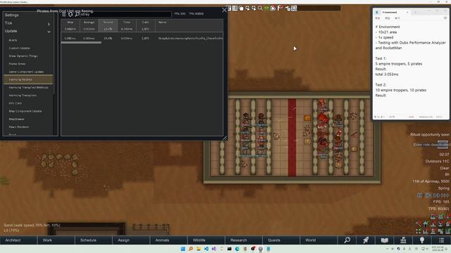Rimworld, Stray Bullets mod, Performance Test смотреть онлайн