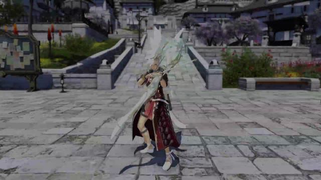 Final Fantasy XIV: Heavensward - Female Bard - Battle Stance - Victory Pose