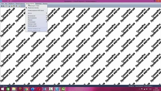 ИСУБД CronosPro, Урок 3: Ревизия и Оптимизация банка данных