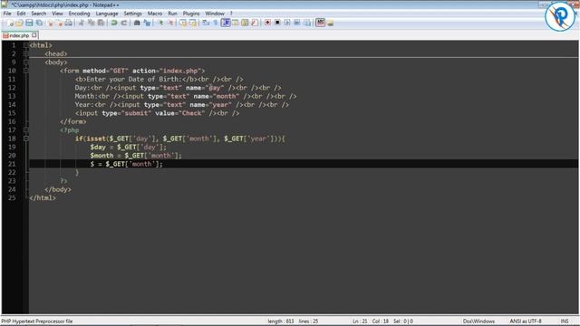 016 PHP Global Variables $ GET смотреть онлайн