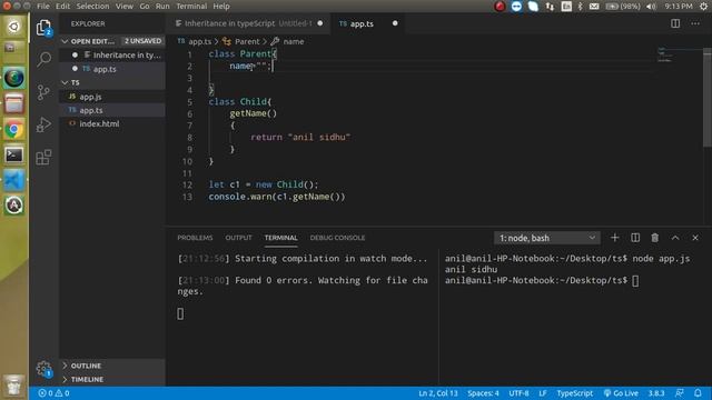 Typescript tutorial for beginners #12 Inheritance смотреть онлайн