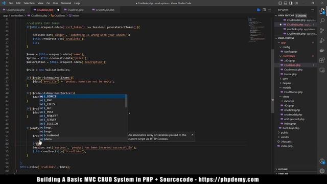 Building A Basic MVC CRUD System in PHP смотреть онлайн