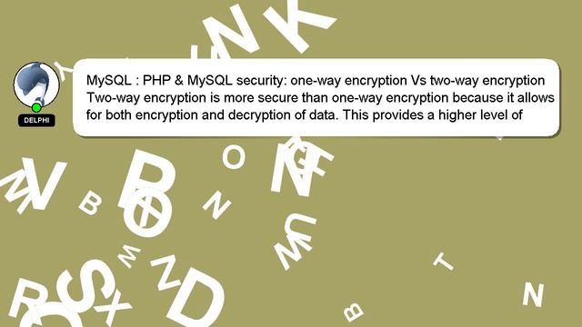 MySQL : PHP & MySQL security: one-way encryption Vs two-way encryption смотреть онлайн