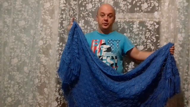 Новая шаль крючком.My new crochet shawl. смотреть онлайн