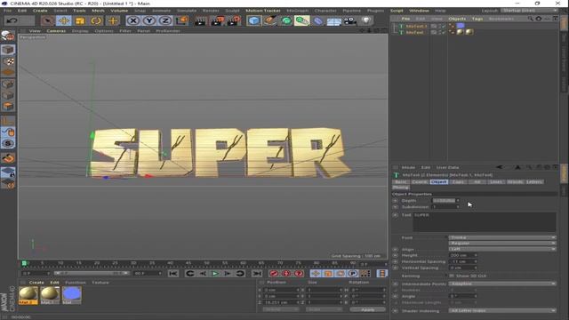 3д текст в синема 4D. CINEMA 4D tutorial. Как сделать 3д текст? 3D текст на баннер шапка канала. смотреть онлайн