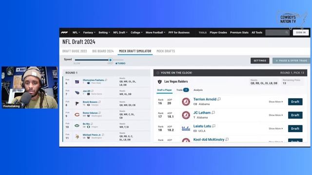 32 Team NFL Mock Draft (2024) | Deepest Wr Class in 10 years| смотреть онлайн