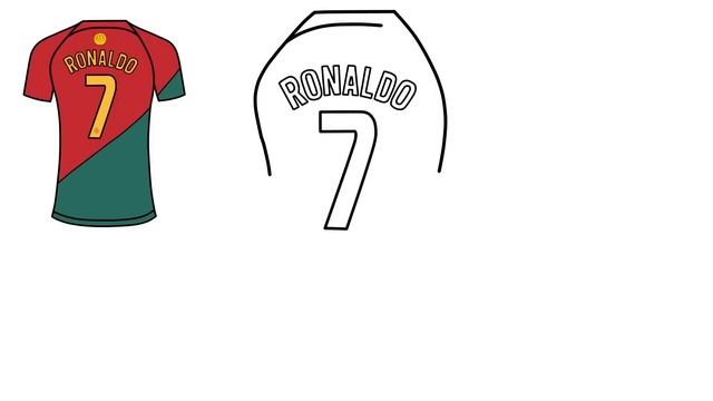 How to Draw Cristiano Ronaldo PORTUGAL Shirt 7 | World Cup CR7 смотреть онлайн