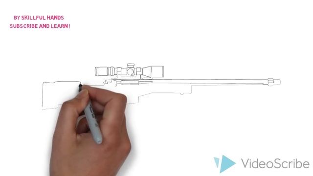 How to Draw a Sniper Rifle AWP / Как нарисовать снайперскую винтовку AWP смотреть онлайн