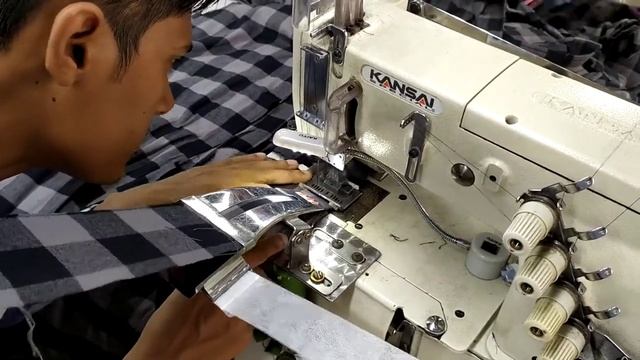 Kansai special DFB1404PSF многоигольная машина двойного цепного стежка (для передней части рубашки смотреть онлайн
