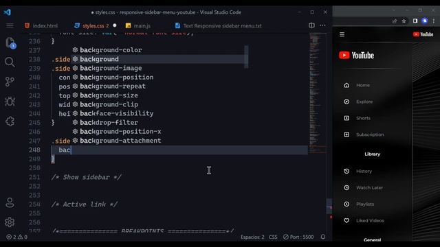 Responsive Sidebar Menu Using HTML CSS & JavaScript смотреть онлайн