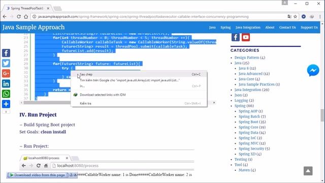 Spring ThreadPoolTaskExecutor with Callable interface for concurrency programming смотреть онлайн