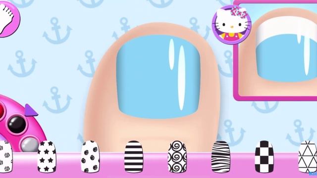 Hello Kitty Nail Salon - Magical Manicure Makeover Part 3 - Fun Games for Kids смотреть онлайн