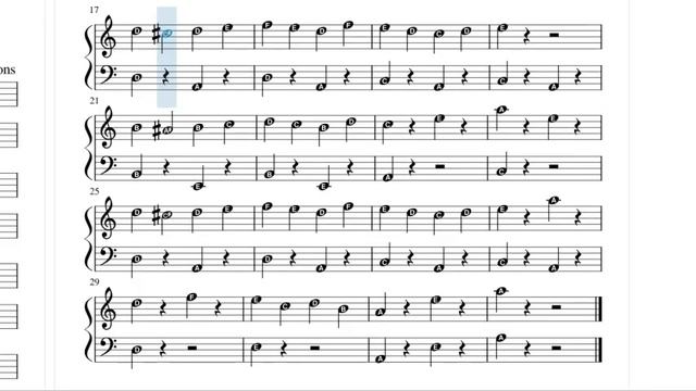 Rush E - Very Simplified - Easy Piano Sheet Music With Note Letters - Slow Version смотреть онлайн