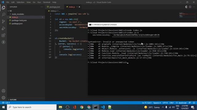Getting Started with AWS SDK - S3 Bucket operations using Node Js смотреть онлайн