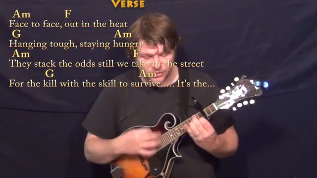 Eye of the Tiger (Survivor) Mandolin Cover Lesson with Chords/Lyrics - Capo 3rd смотреть онлайн