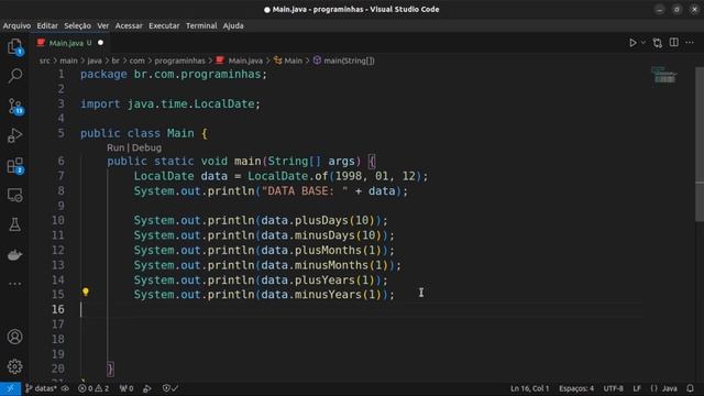 Trabalhando com datas em java, LocalDate смотреть онлайн