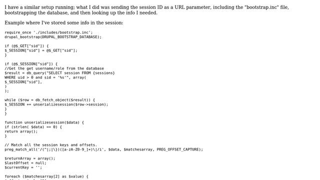 Drupal: How to send $user variable from drupal to another php non-drupal page under same root? смотреть онлайн