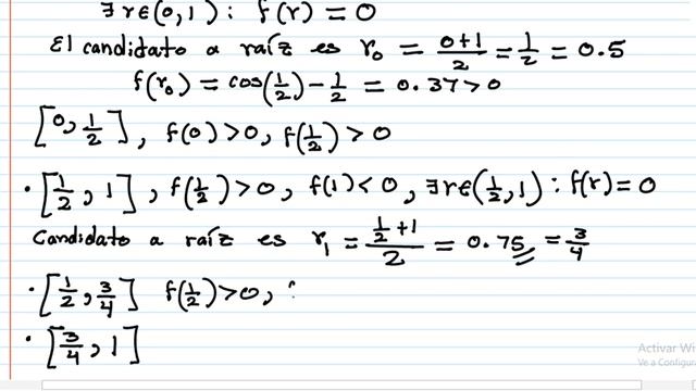 Vídeo 3 , método de bisección a la función f(x)=cos(x)-x смотреть онлайн