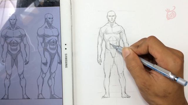គូរខ្លួនមនុស្ស - How to draw human body - Easy Pencil Sketch Lesson step by step explained - Eps#03 смотреть онлайн