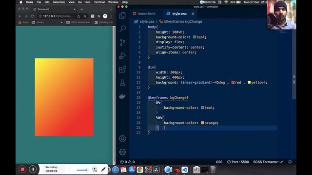 CSS Background Linear Gradient Animation | CSS Gradient смотреть онлайн