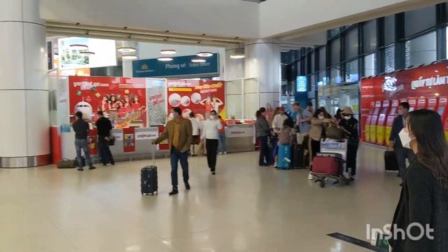 Hanoi City, Nobai Airport Domestic Departure, Check In Airport Hanoi, Vietnam смотреть онлайн