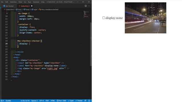 Add styles to an element when a checkbox is checked. смотреть онлайн